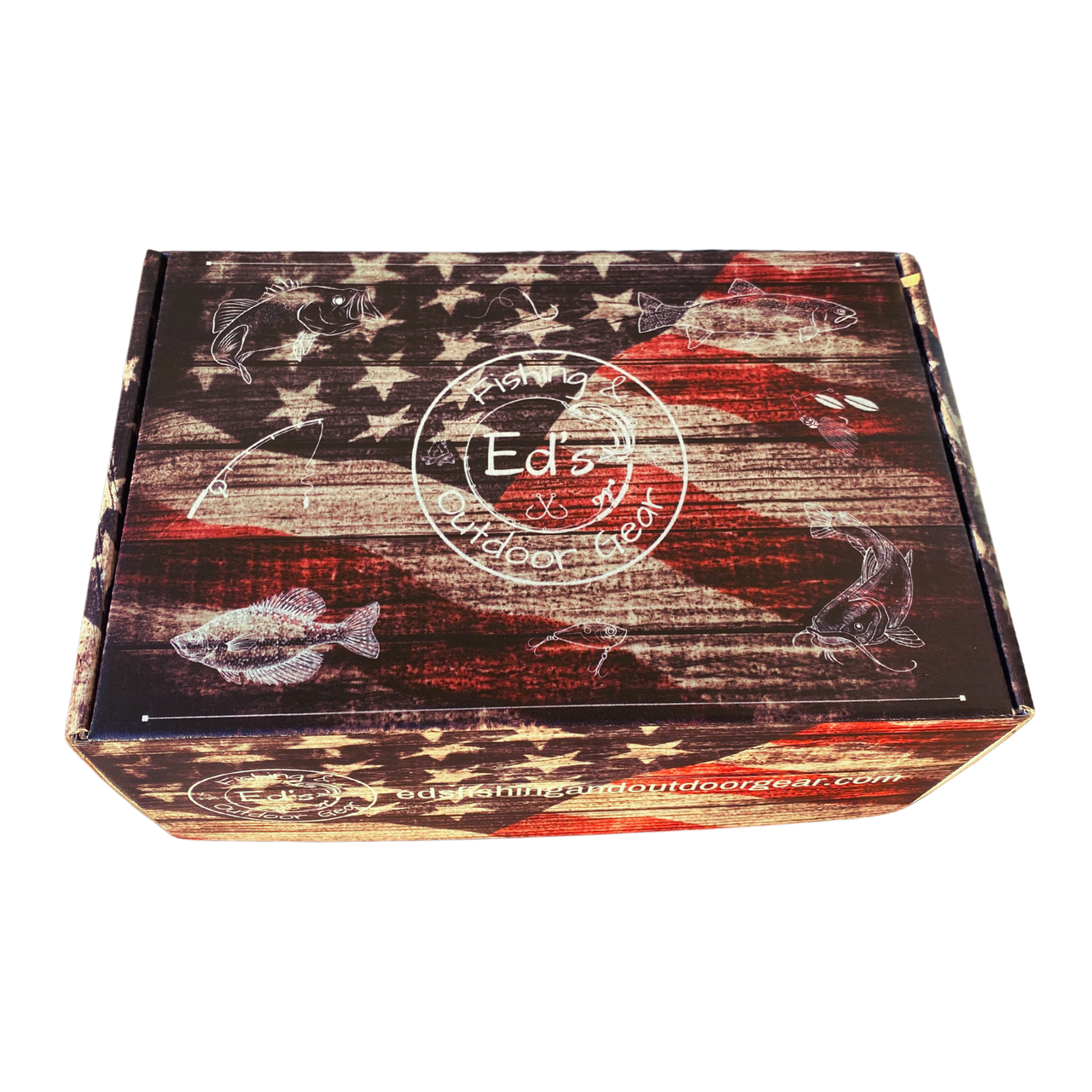 E.F.O.G.'s GO FISH! Bass Fishing Box - American Flag Edition
