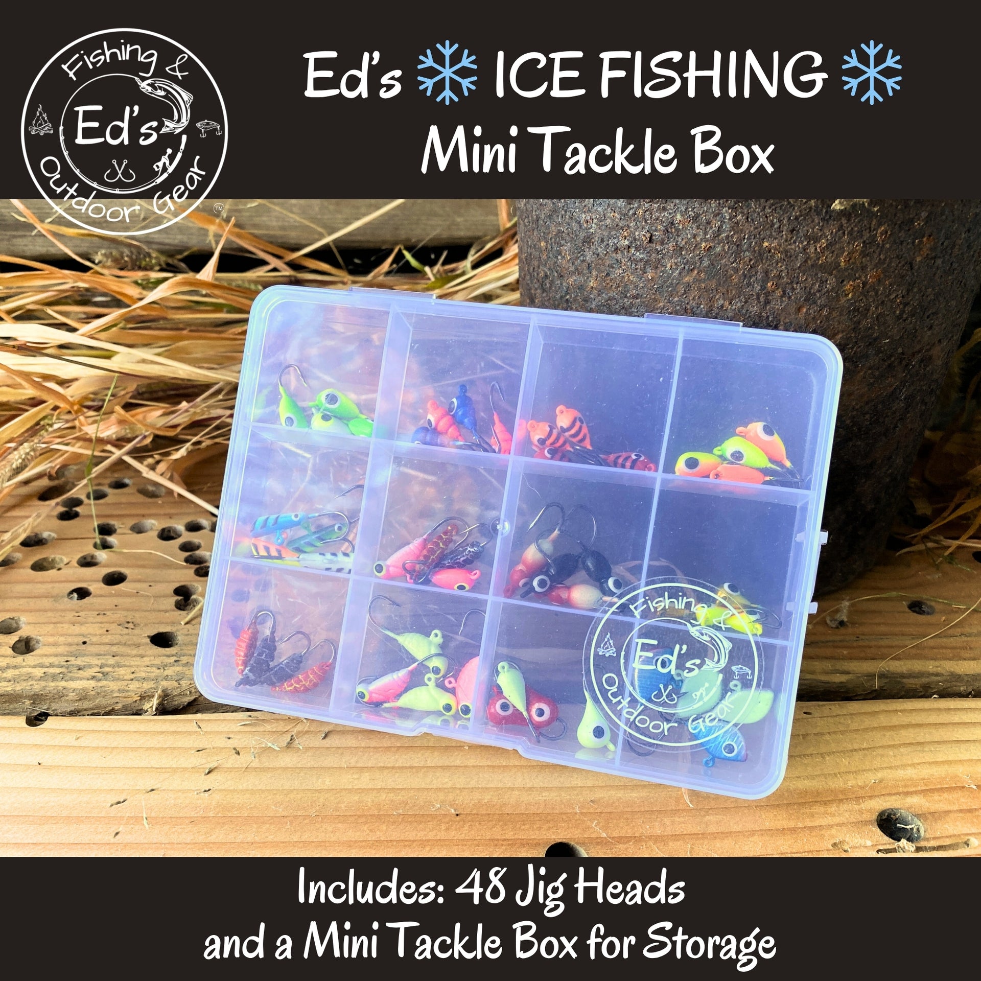 Effective MINI ICE FISHING Kit, 48 pc & Mini Tackle Box
