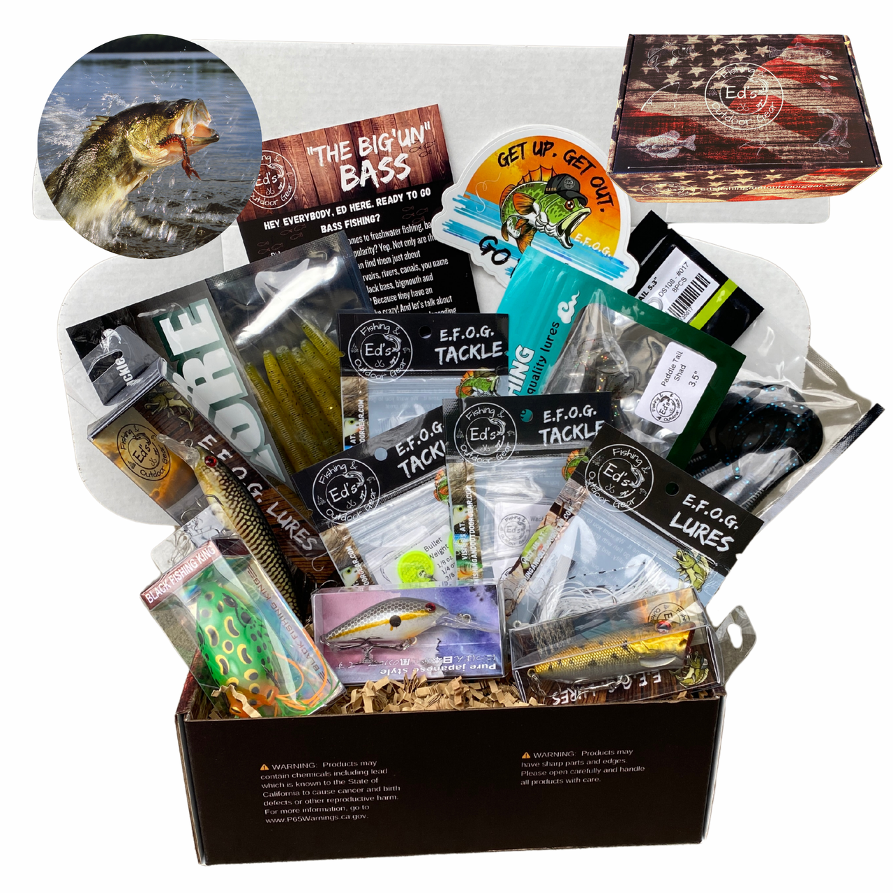 E.F.O.G.'s BIG 'UN Bass Fishing Gift Box - American Flag Edition
