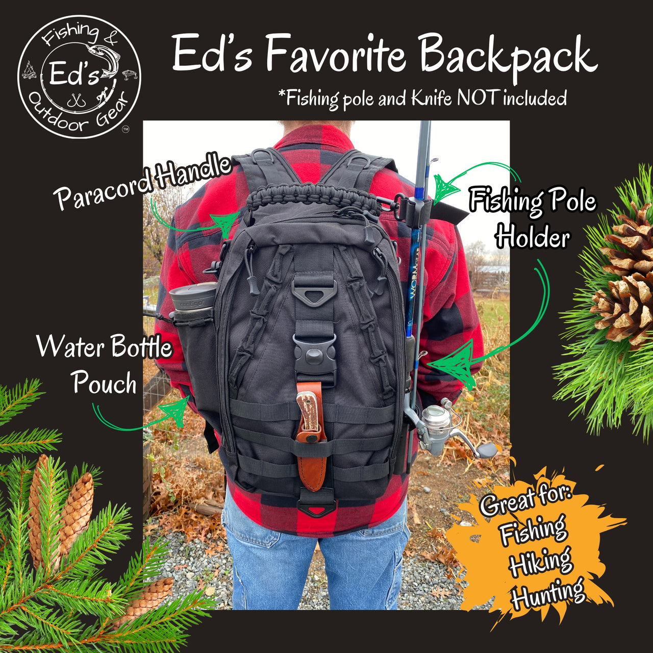 E.F.O.G's Favorite Backpack with Rod Holder